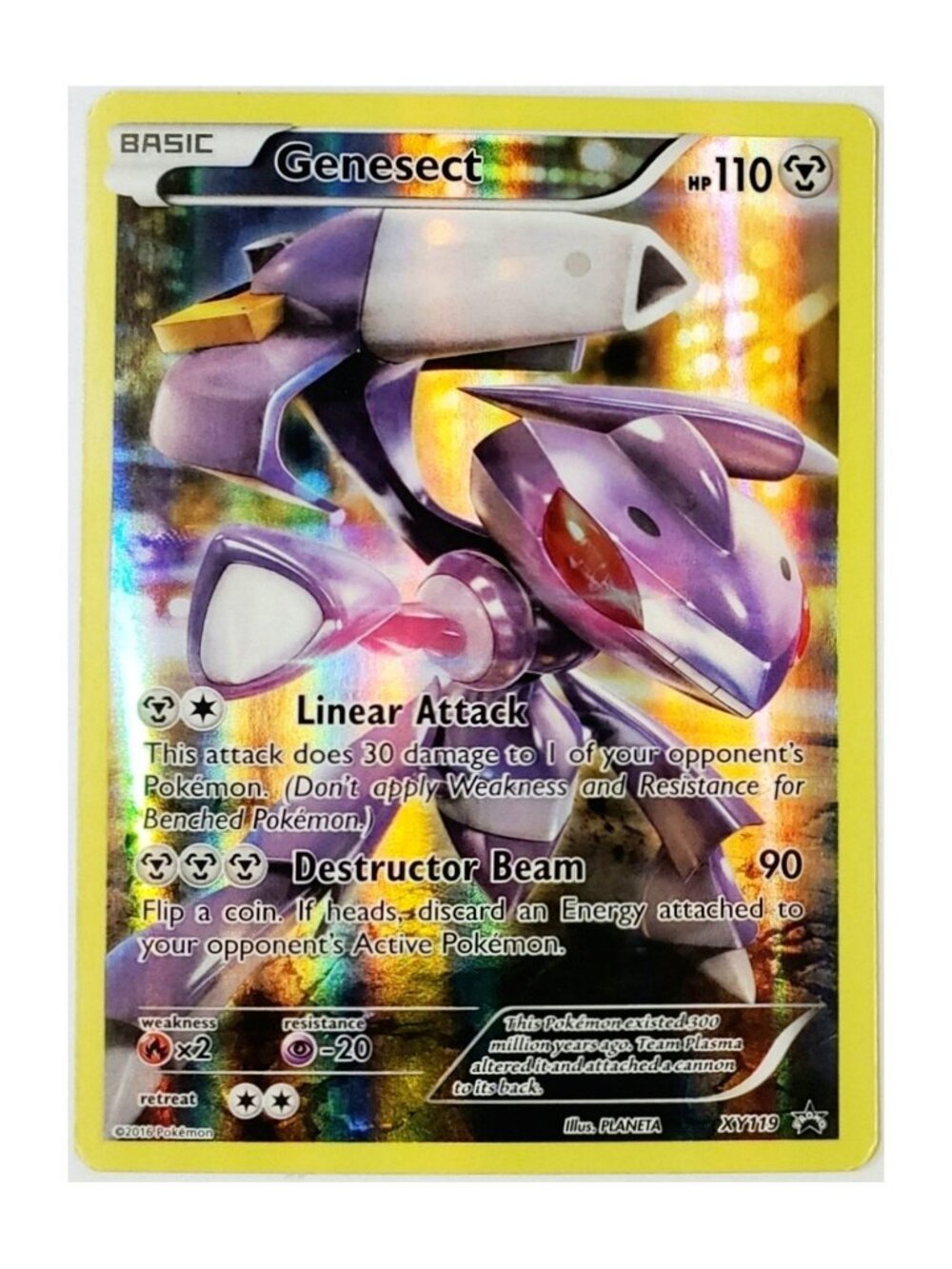 POKEMON GENESECT XY119 FULL ART HOLO RARE BLACK STAR PROMO MYTHICAL 2016